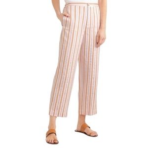 FRAME Striped Jacquard Wide Leg High Rise Pants Size XS